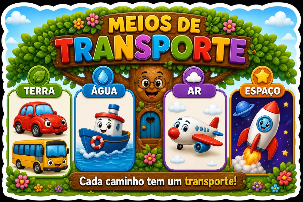 Amostra do painel Meios de Transporte