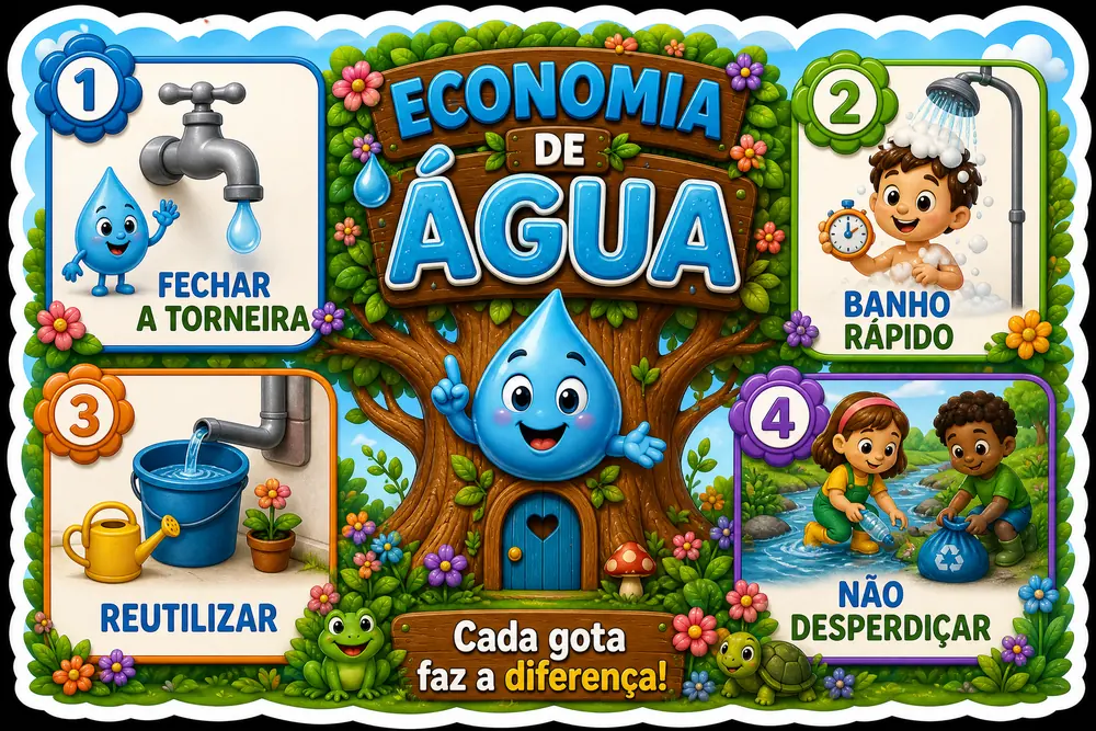 Amostra do painel Economia de Água