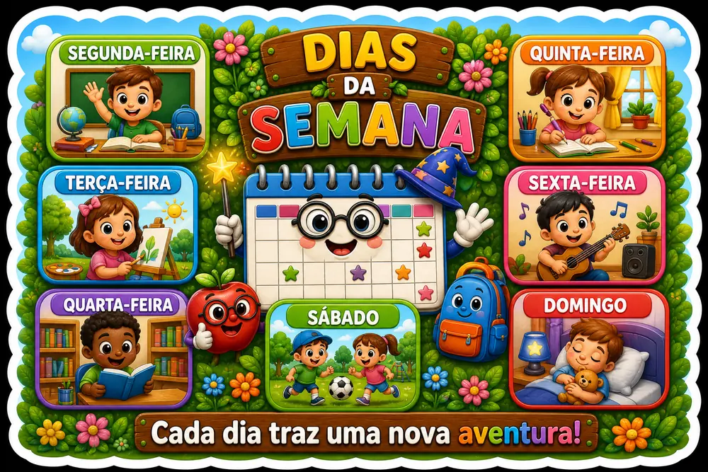 Amostra do painel Dias da Semana