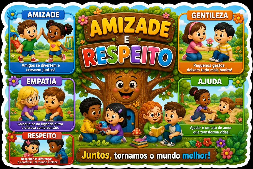Amostra do painel Amizade e Respeito