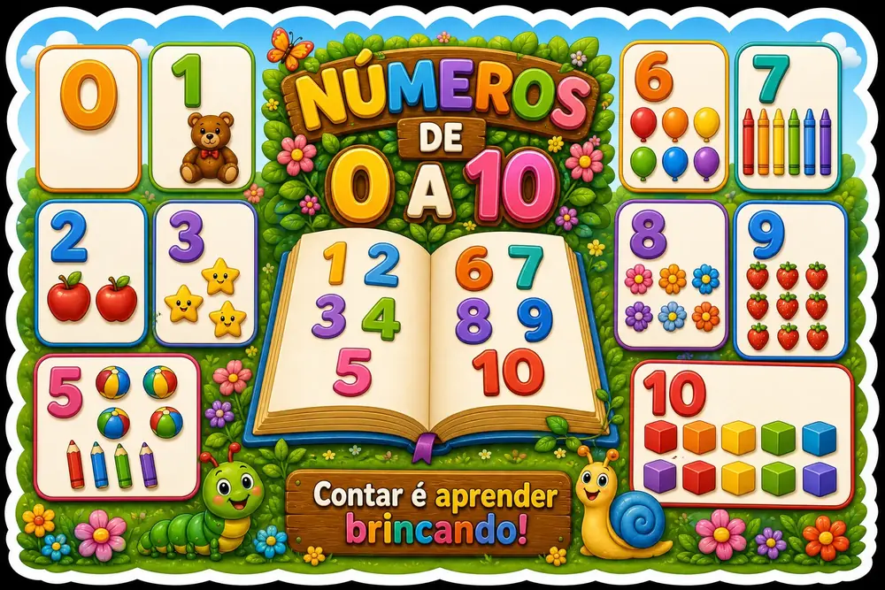 Painel educativo Números de 0 a 10 incluído no kit
