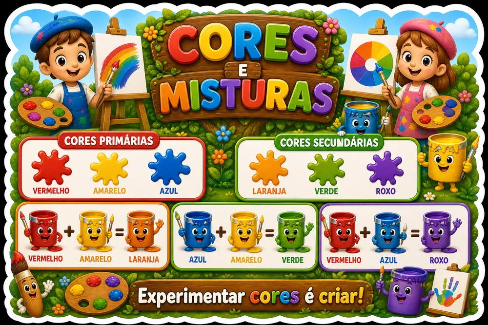 Amostra do painel Cores e Misturas