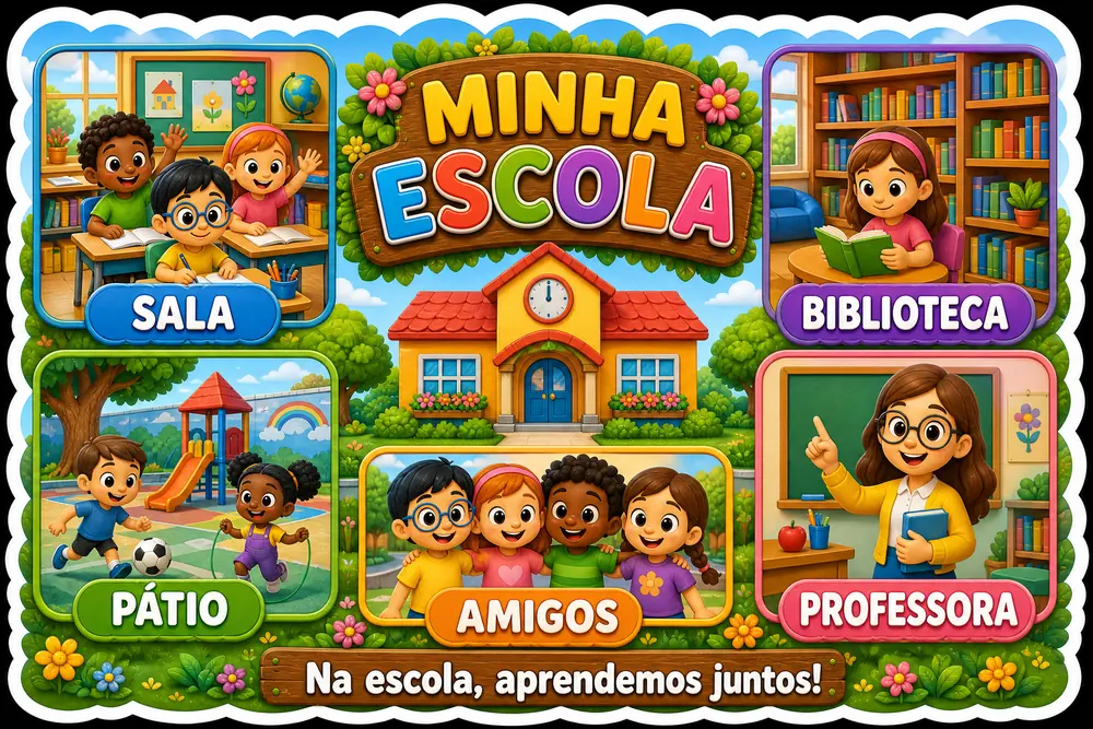 Amostra do painel Minha Escola