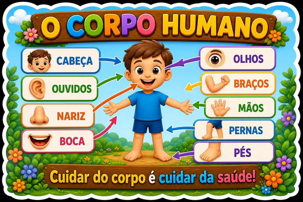 Amostra do painel O Corpo Humano