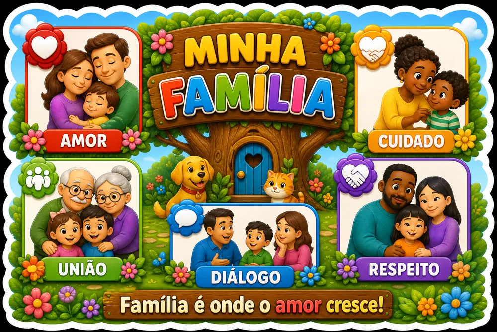 Amostra do painel Minha Família