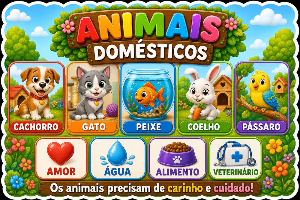 Amostra do painel Animais Domésticos