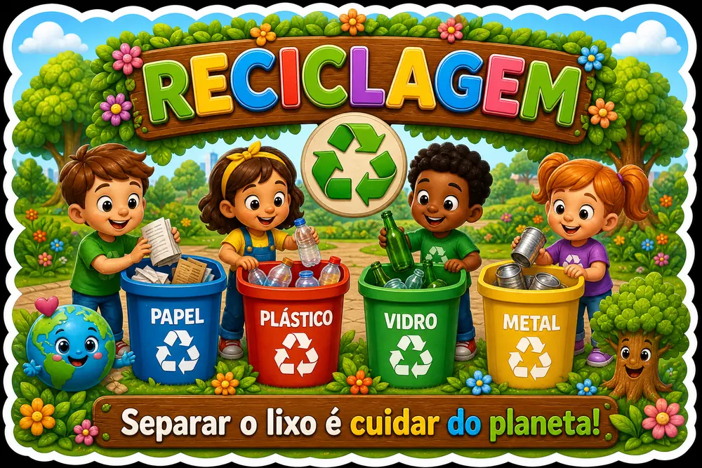Amostra do painel Reciclagem
