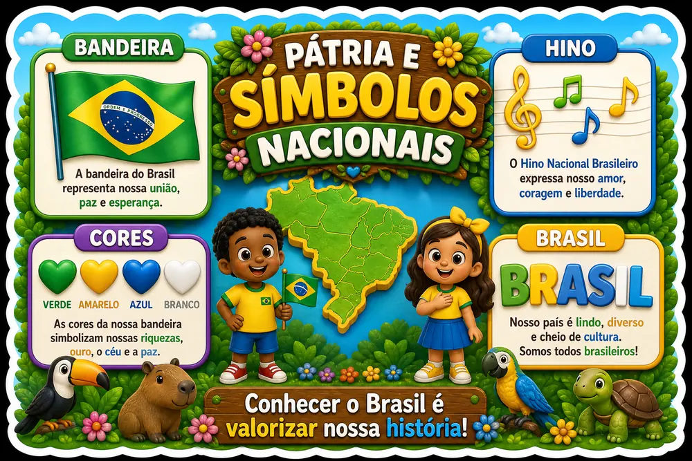 Amostra do painel Pátria e Símbolos