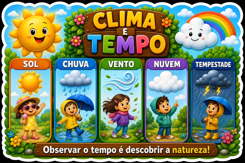 Amostra do painel Clima e Tempo