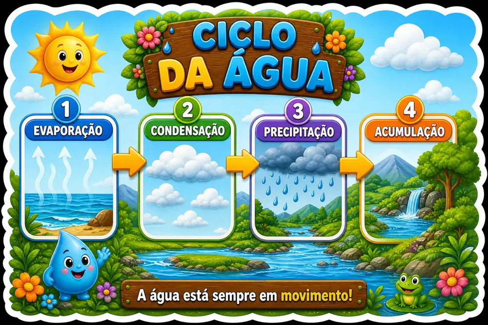 Amostra do painel Ciclo da Água