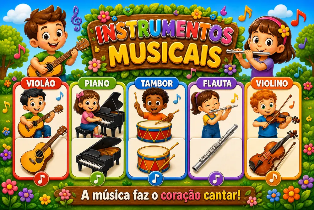 Amostra do painel Instrumentos Musicais