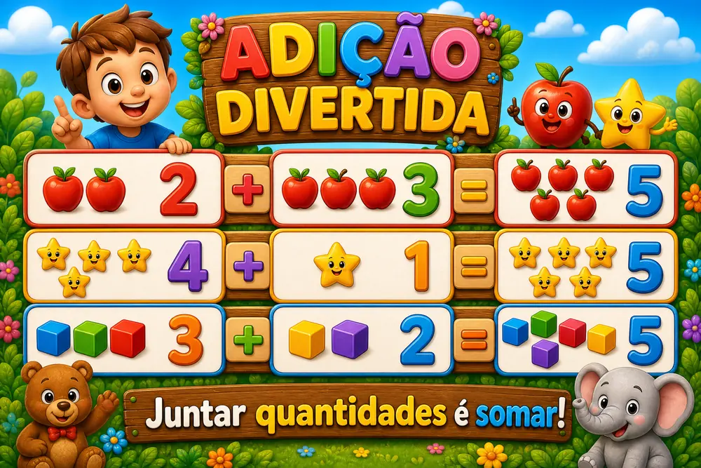 Amostra do painel Adição Divertida
