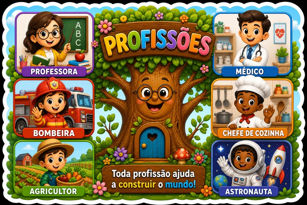 Amostra do painel Profissões