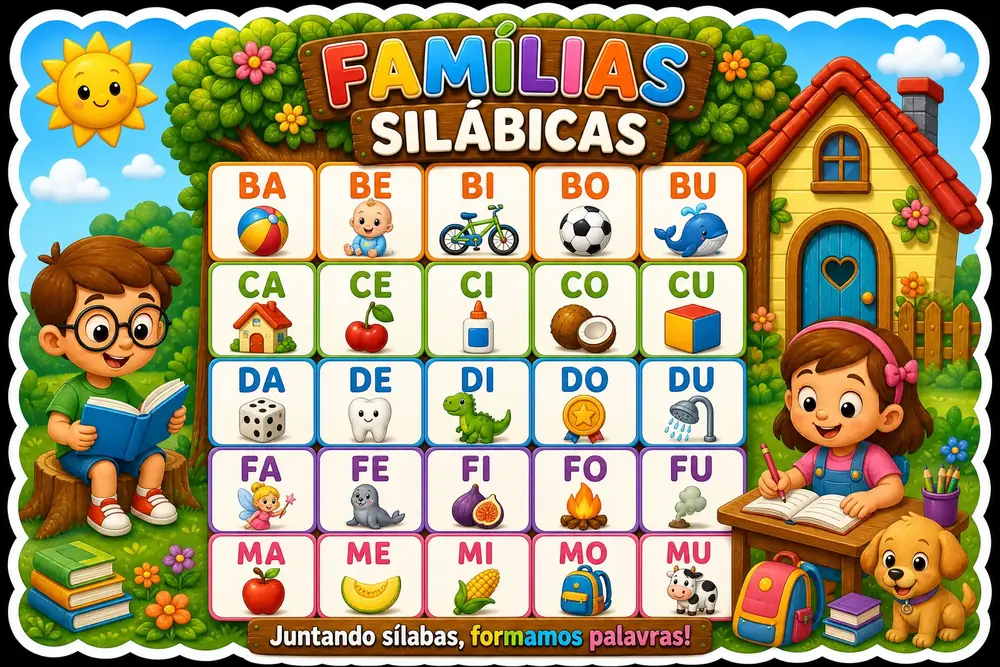Amostra do painel Famílias Silábicas
